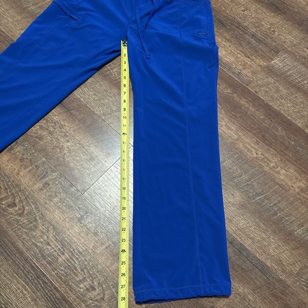 Women's Blue Straight Leg Scrub Pants - Picture 4 of 7